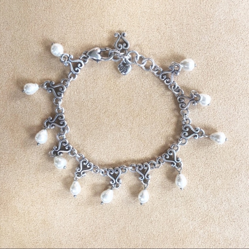 Brighton silver and pearl bracelet